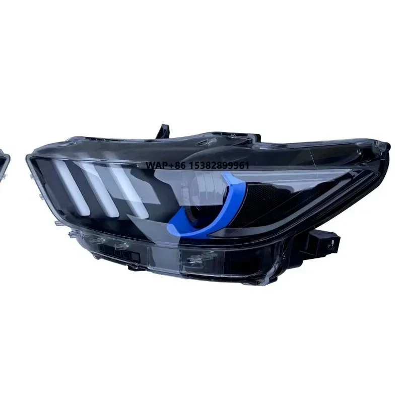 

For Mustang Modified 24K Pure Black Version 15-17 Headlight Assembly New 6000K Color Interstellar Design Blackened Headlights