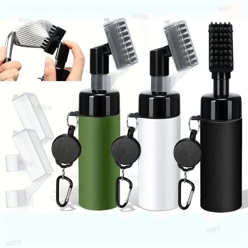 Portable Groove Tube Cleaner Brush Golf Club Cleaning Brush Golf Club Cleaner Tool Spray Bottle Golf Brush Golf Accessories