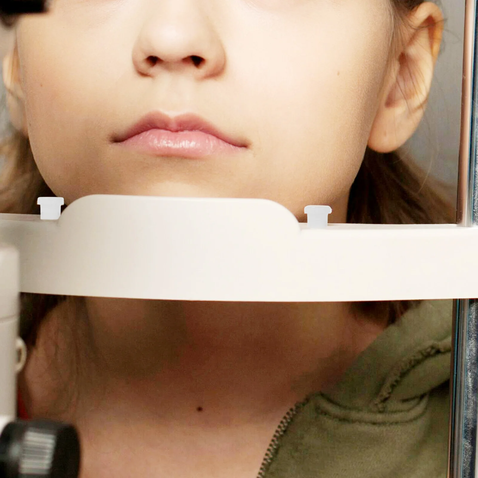 1 Pair Plastic Chin Rest Paper Pin Smooth Edge For Optometry Equipment Sanitary Safety Use Optical Accessories Teaching