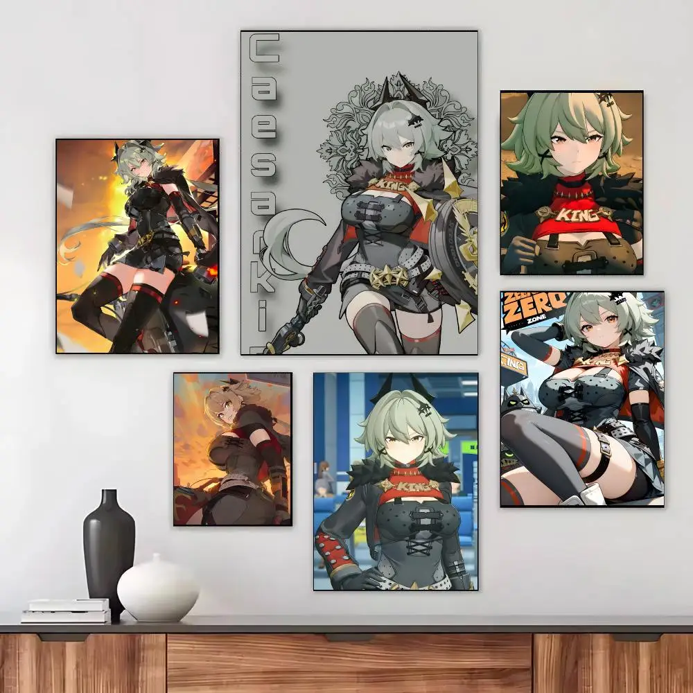 Anime Caesar King Poster HD Waterproof Self-Adhesive For Living Room Gift Bedroom Hallway Wall Decor