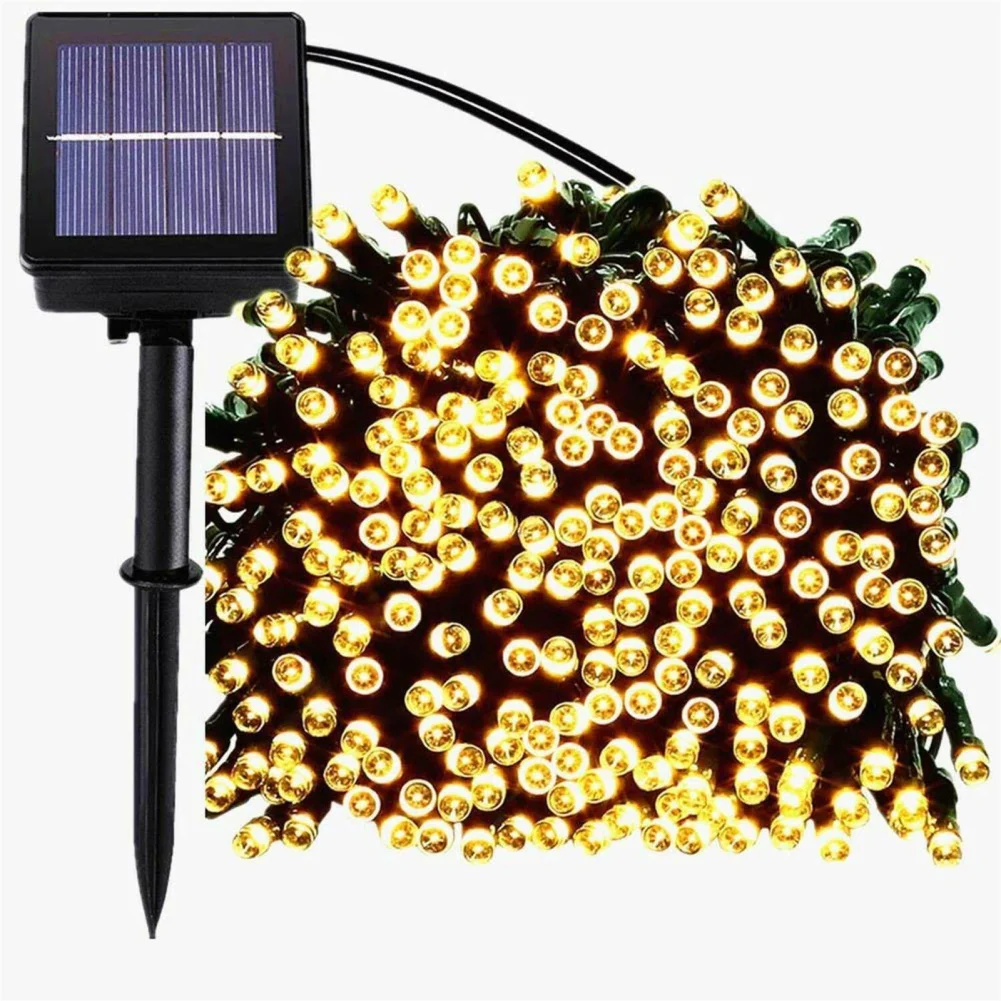 22m 200 LEDs Outdoor Solar String Light With Solar Panel IP65 Waterproof Energy Saving Lights For Garden Path Yard Decoration