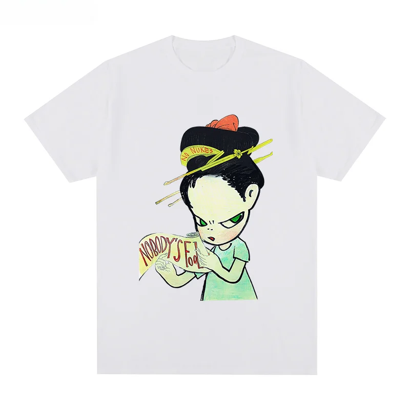 Yoshitomo Nara nobody is fool Kawaii śliczna koszulka anime bawełniana męska koszulka nowa koszulka TEE TSHIRT topy damskie