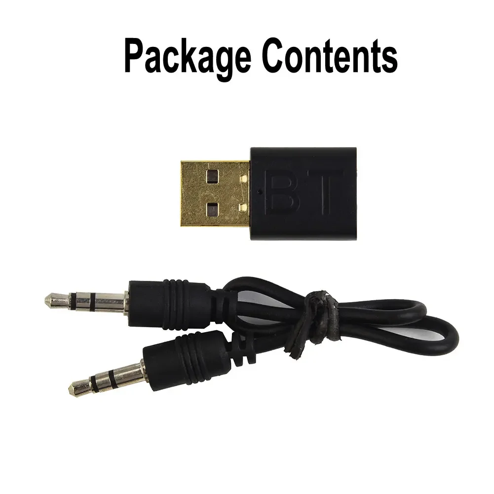 USB 송신기 리시버 AUX 어댑터 드라이브 헤드폰, PC 스피커, 휴대용 AUX 어댑터, 투인원 액세서리