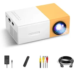 Mini Projector 600 Lumens Full HD Supported Portable Outdoor Movie Projector Remote Included Compatible with TV /HDMI/PS4/USB