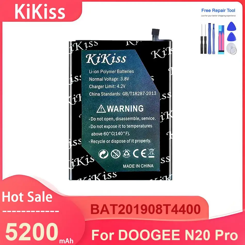 

Аккумулятор для мобильного телефона KiKiss для DOOGEE N20 Pro, аккумуляторы BAT201908T4400 5200 мАч