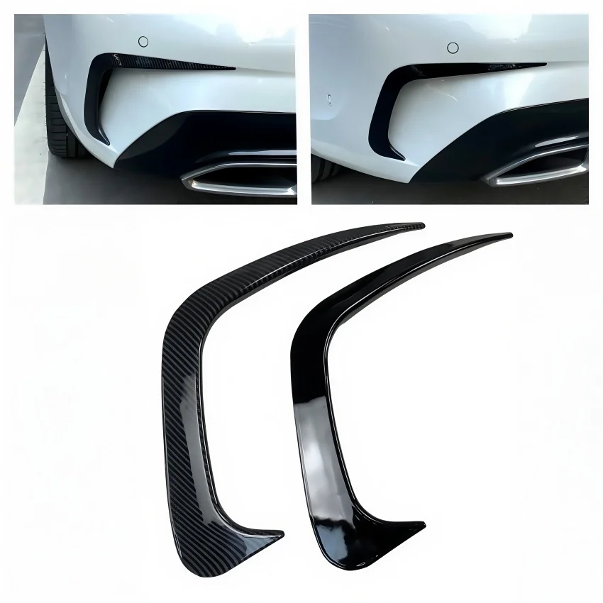 

For BMW 3 Series G20 G28 M Sport 318i 320i 325i 330i 2019-2022 Rear Bumper Air Diffuser Fin Cover Side Wing Spoiler Sticker