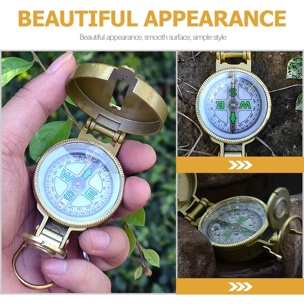 

Pocket Compass Hanging Ring Metal Hiking Survival Outdoor Navigation Tool Small Portable Compass Outdoor Survival