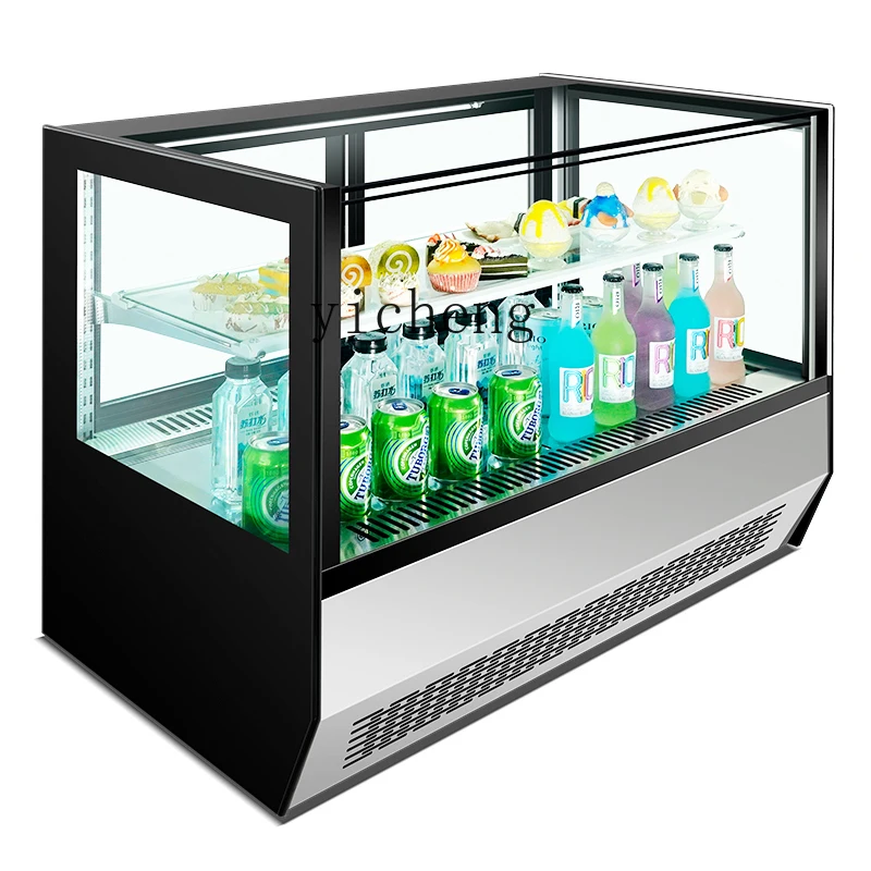 

ZK desktop cake cabinet air-cooled bar counter small beverage fruit fresh-keeping refrigerated display cabinet freezer