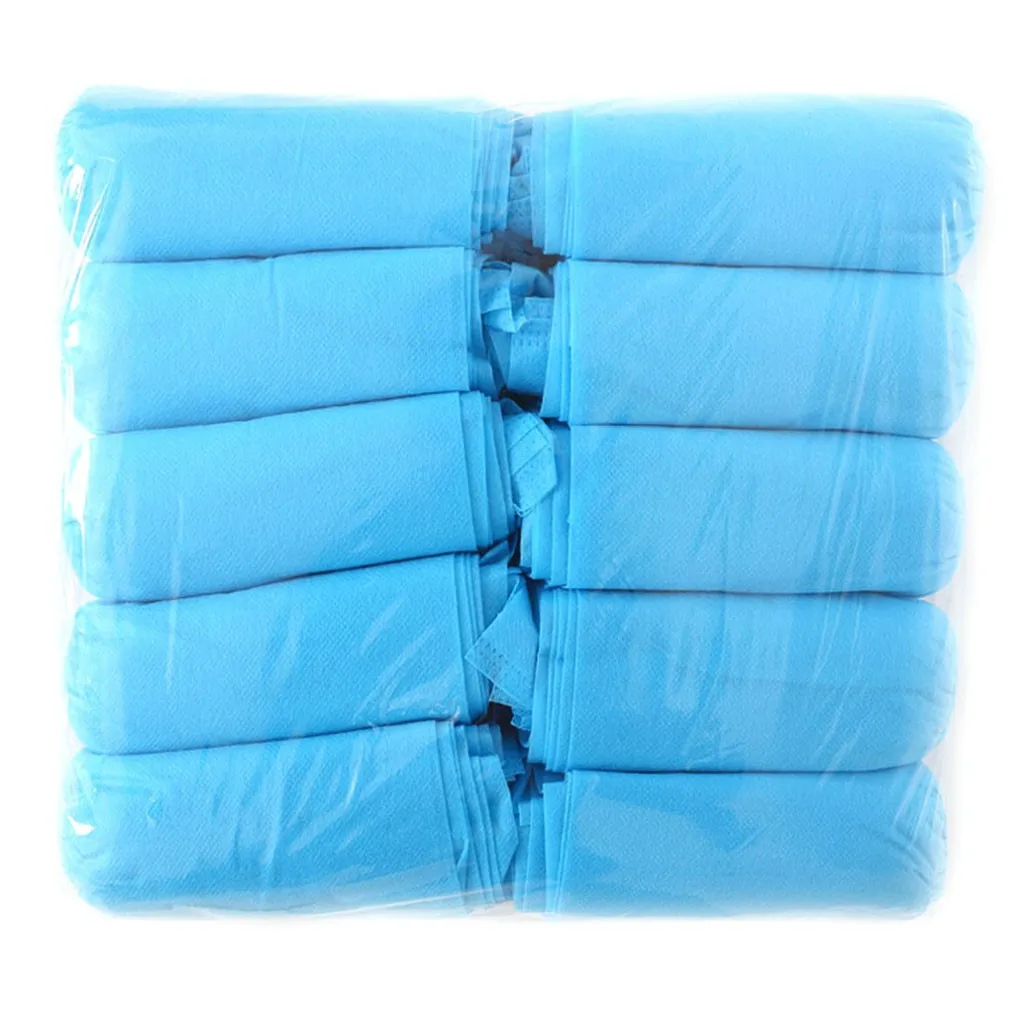 100/200pcs Disposable Shoe Covers Non Slip 15*40cm Nonwoven Fabric Floor Cleaning Protective Shoe Covers For Home Hotel Hospital