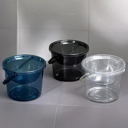 Water Bucket with Lid Transparent Fishing Bucket Water Storage Bucket Water Pail for Indoor Outdoor Kitchen Beach Fishing