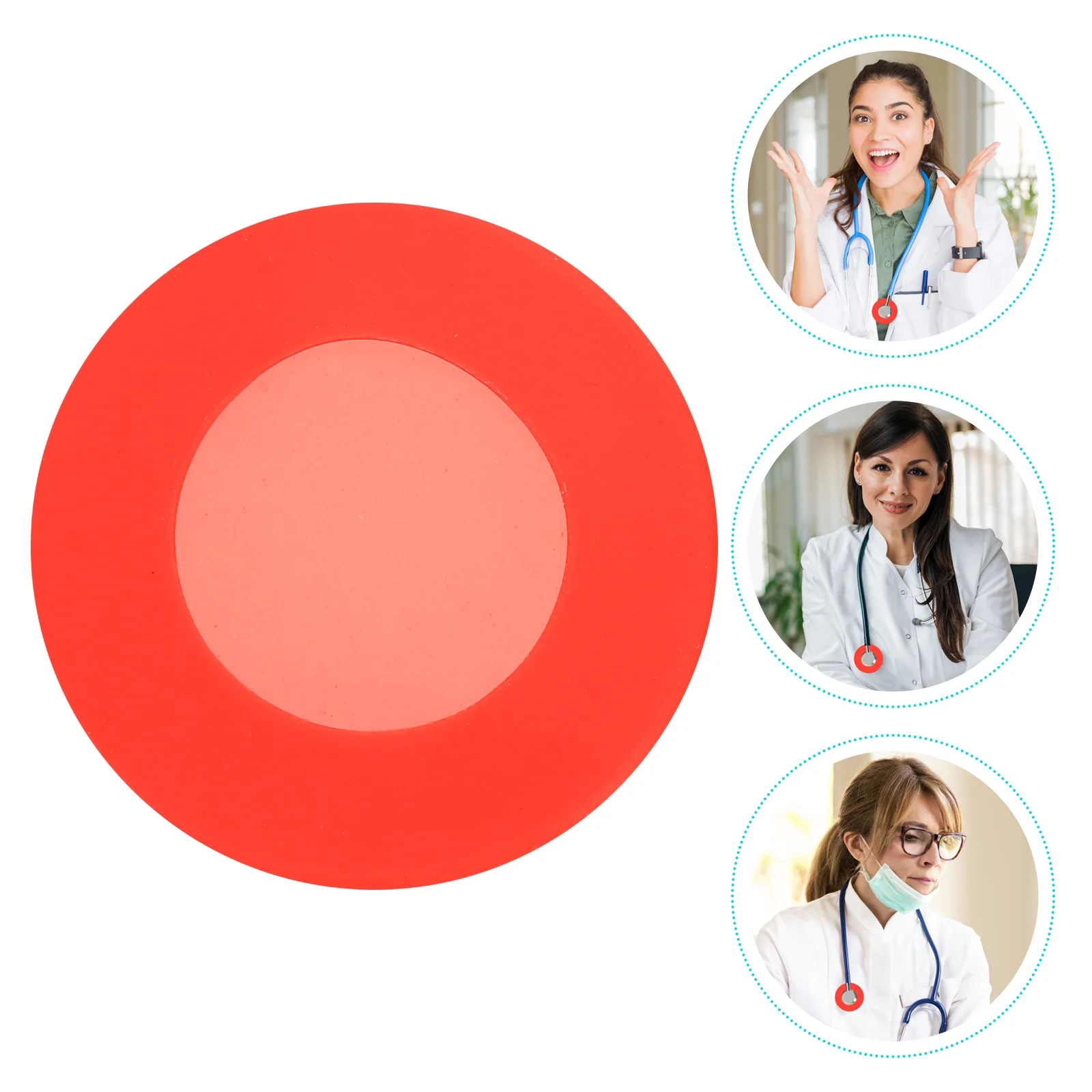 10pcs Stethoscope Silicone Covers Red Portable Protective Accessories for Nurses Doctors Medical Students Lasting Use