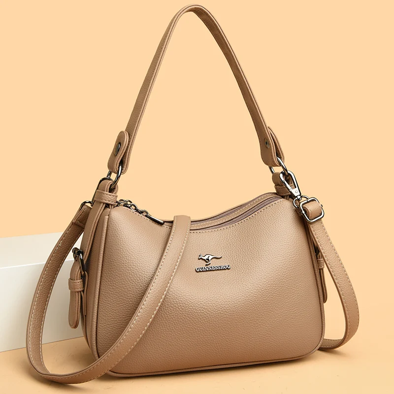 Luxury Designer Ladies Handbags New High Quality Leather Shoulder Bag for Women Female Retro and Minimalist Crossbody Bag Purses