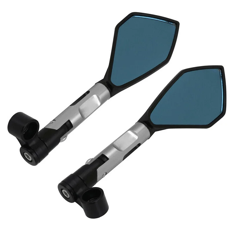 Universal Motorcycle Rear View Mirrors Side Review Mirror Blue Anti-glare Mirror CNC Aluminum for Honda Yamaha Suzuki Scooter