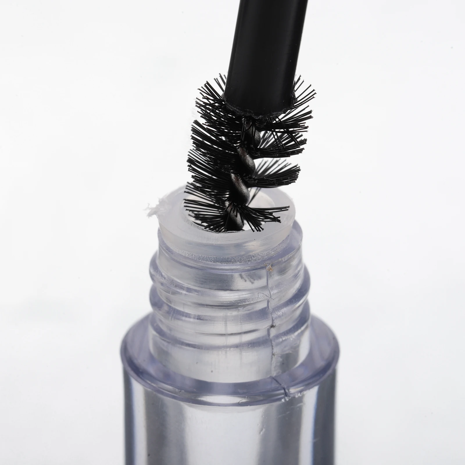 12 個ミニマスカラチューブ空の透明な詰め替え可能なラッシュクリームボトルブラックトラベルサイズコンテナコンパクトラッシュパッケージ