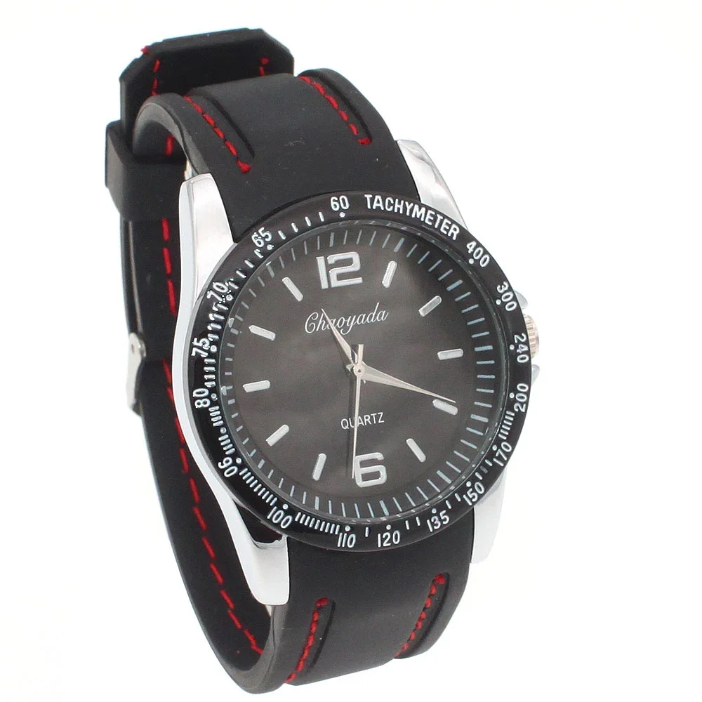 남녀공용 실리콘 스트랩 시계, 캔디 젤리 밴드 컬러, 스포츠 쿼츠 손목시계, C3, 신상 패션