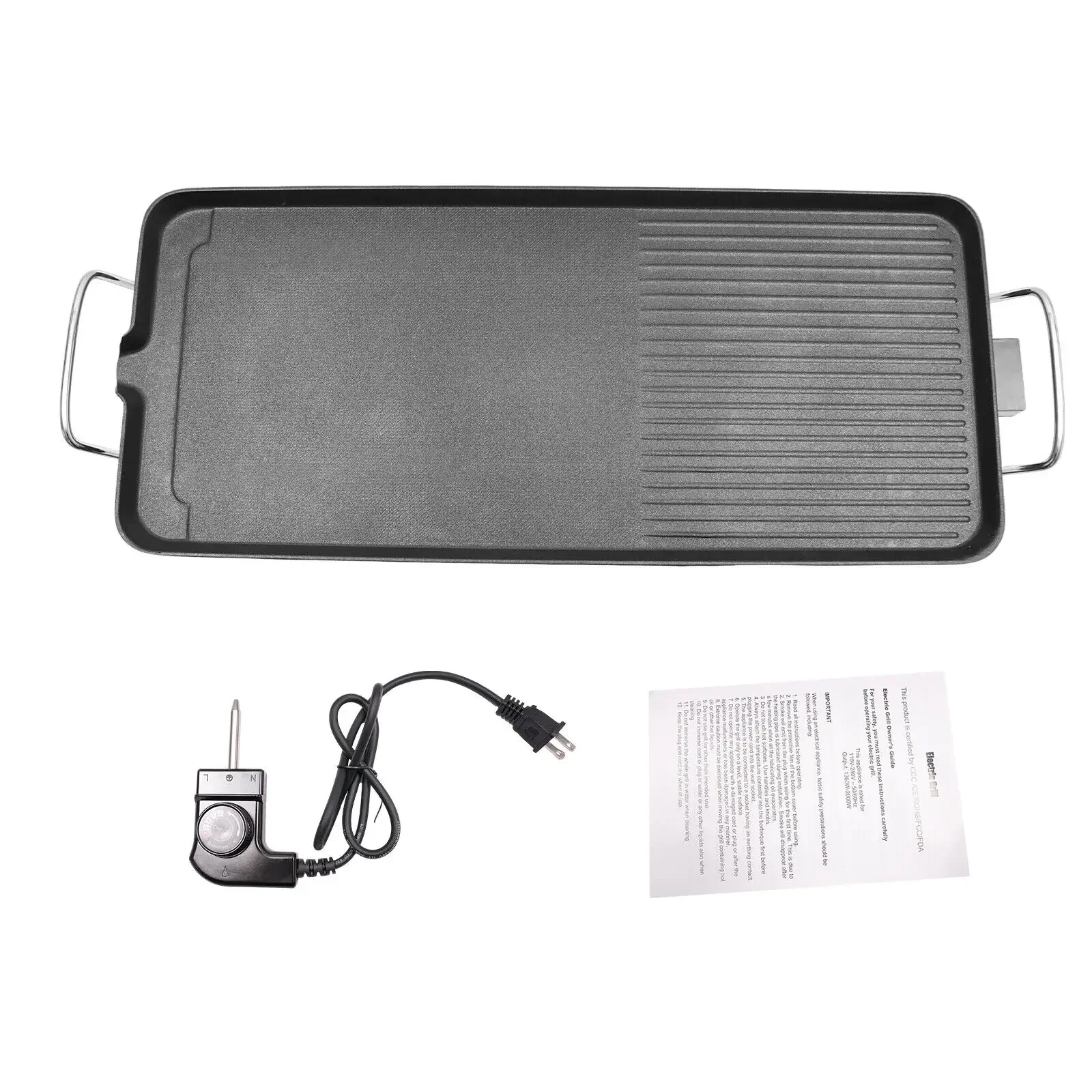 屋外電気BBQグリル 無煙 1500W ポータブルバーベキュー ピクニック＆アウトドアグリル用