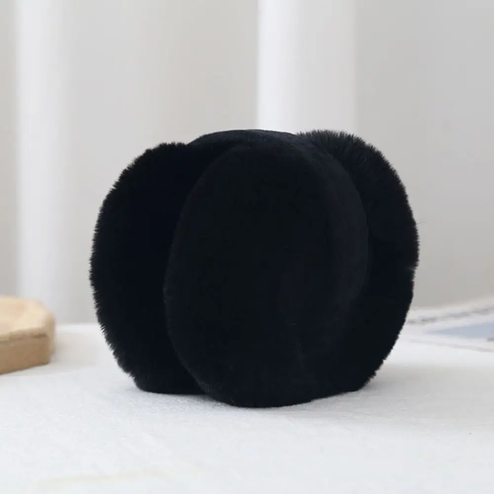 Warm Adjustable Faux Fur Earmuffs Foldable Thermal Lining Ear Warmers Soft Winter Ear Muffs Cold Weather