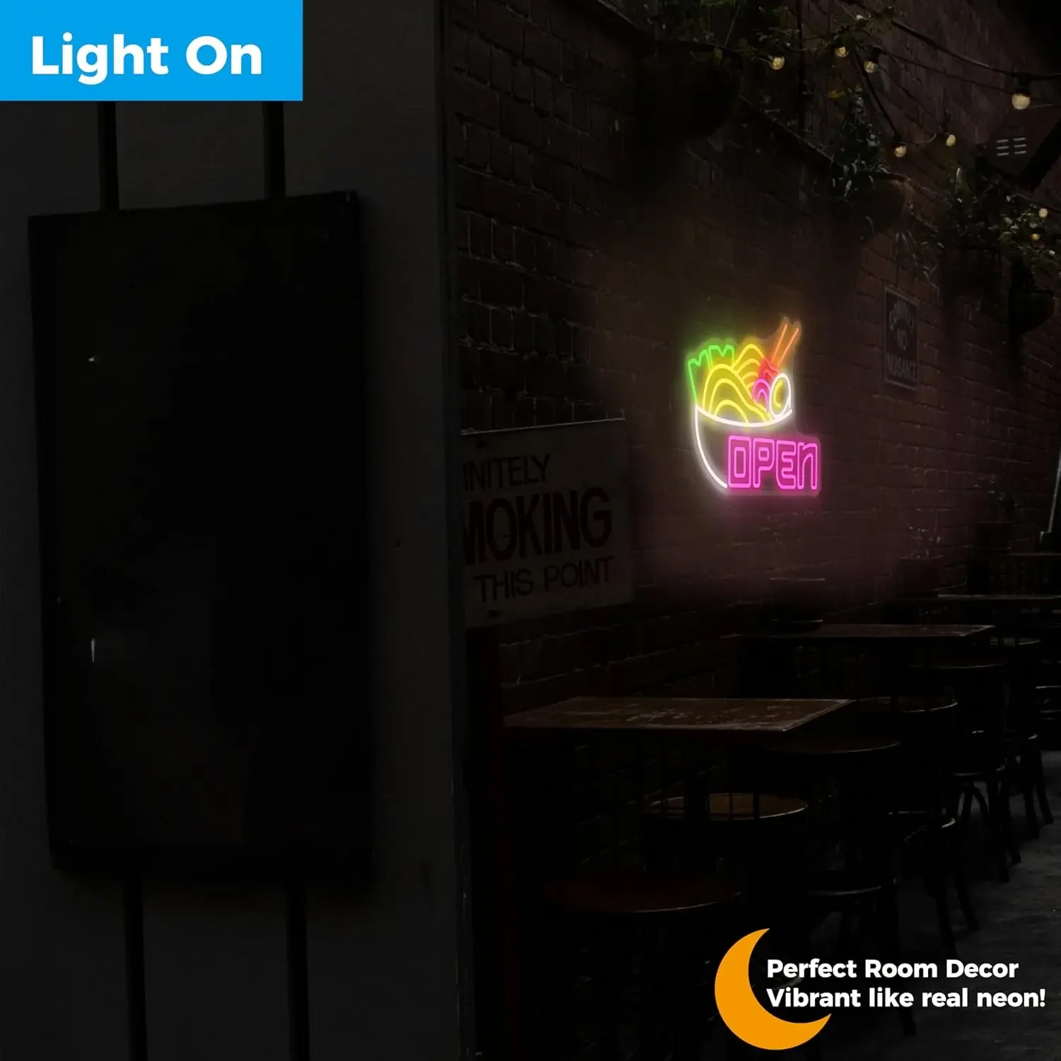 Ramen Neon Sign Ramen Open LED Neon Light, USB Neon Sign, Dimbaar Ramen Open Sign voor Restaurant, Winkel, Kantine Wanddecoratie