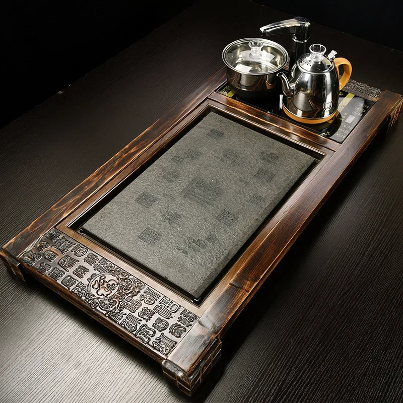 Solid Wood Tea Tray Drainage Water Storage Kung Fu Tea Set Drawer Tea Room Board Table Chinese Tea Room Ceremony Tools