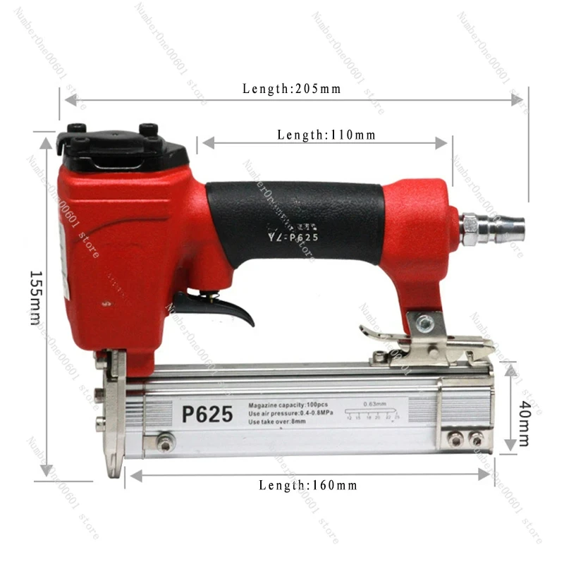 Pneumatic Staple Gun, Professional Heavy-Duty Finish Nailer Stapler for Wood, Upholstery, Carpet, Wire Fencing