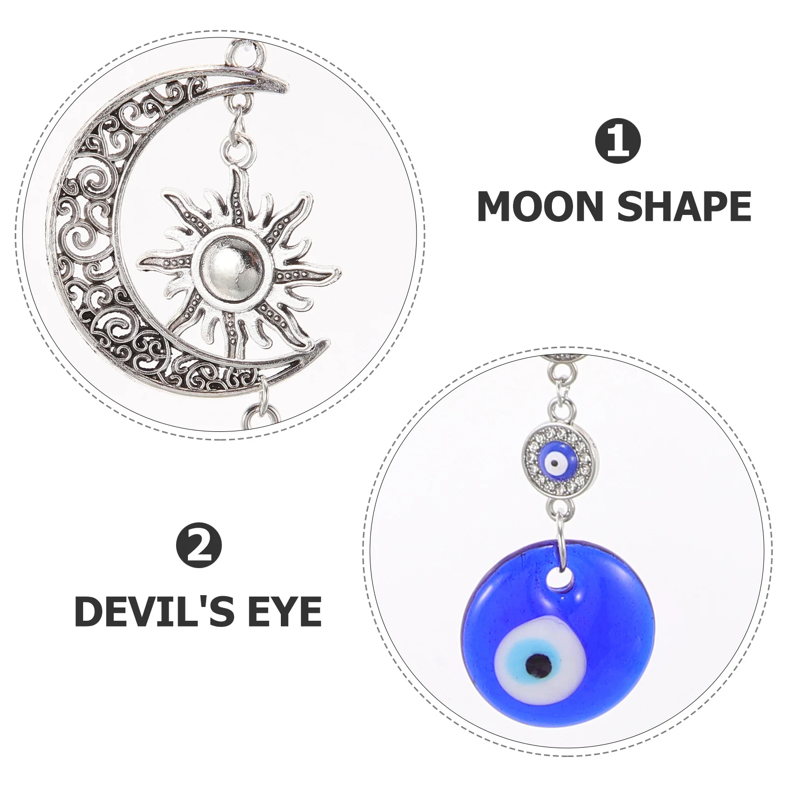 

Evil Eye Charm Pendant Classical Car Ornaments for Hanging Crystal Mirror Accessories