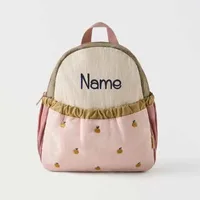 Nombre personalizado Linda Apple Mochila para niños Bordado Temporada escolar personalizada Bolsa ligera para jardín de infantes Ideal para bebés y niños pequeños
