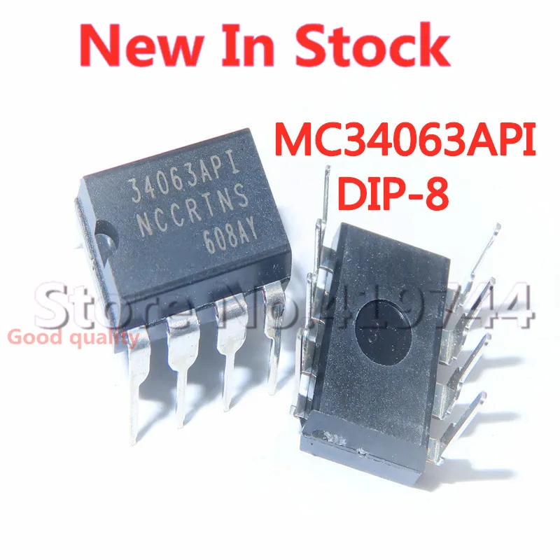 5PCS/LOT 1.5A MC34063 34063AP1 MC34063API DIP-8  IC In Stock NEW original IC