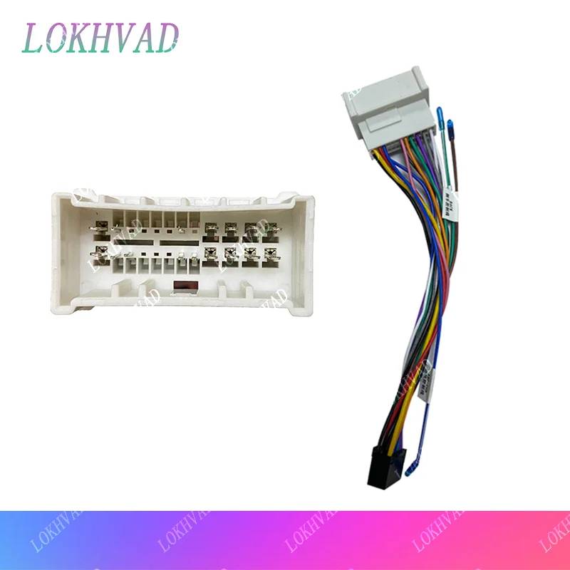 Car Radio Cable CD Player Power Wiring Harness Android Connector for Hyundai Accent Azera H-100 H350 KIA Carnival Sedona Cerato