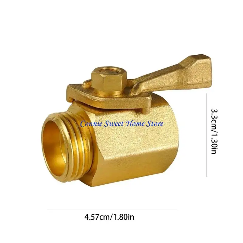 LXAF Ergonomic Garden Hose Shutoff Valves Sturdy Solid Brass Construction Convenient Accessory for Quick Flows Control