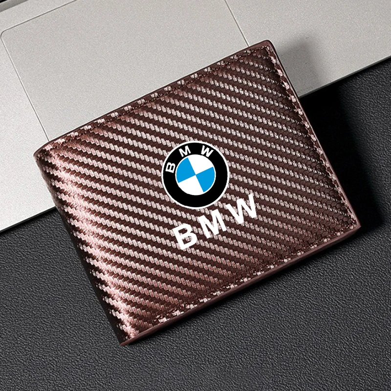 Carbon Fiber Streamlined Men's Sticker Wallet Portable Card Case For BMW M5 M4 M3 F20 F40 F22 F30 E90 F32 F10 F06 F07 F46 E60 Z4 - view 6