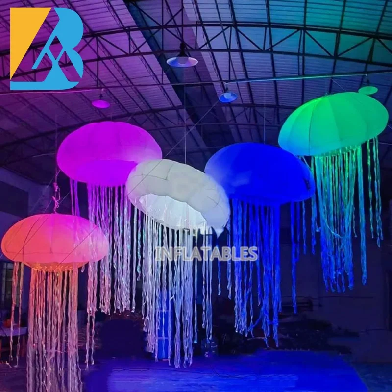 Personalized Sea Theme Party Giant Inflatable Lights Jellyfish for Events Planners Toys