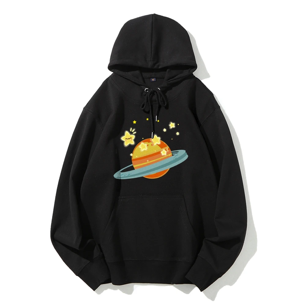 Hand Drawing Saturn Cute Comfort Kawaii Casual Hoodie Sweatshirt