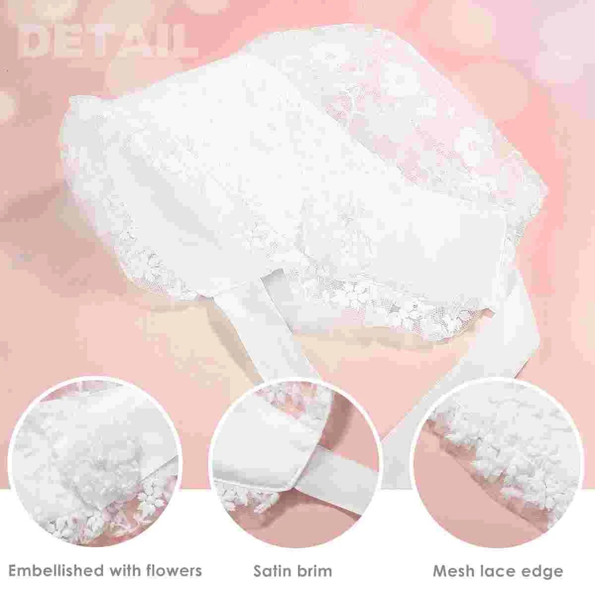 Toddlers Sun Hat Protection Cap Baby Christening Flower Bonnet Hollow Out Hats Lace