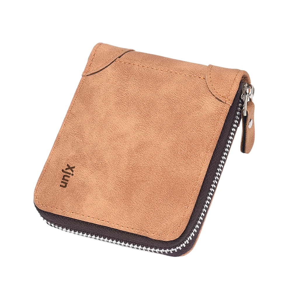 

Xjun Wallets, Slim Zipper Wallets For Men RFID Leather Mens Bifold Creidt Card Holder Zip Around Wallet With Coin Pocket