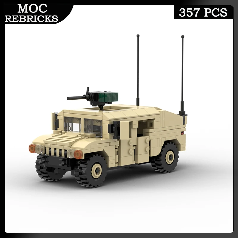 

WW II US Military Weapons Series Armed Humvee Vehicles SWAT Car MOC Building Block Off-road Combat Brick Toy Children XMAS Gift