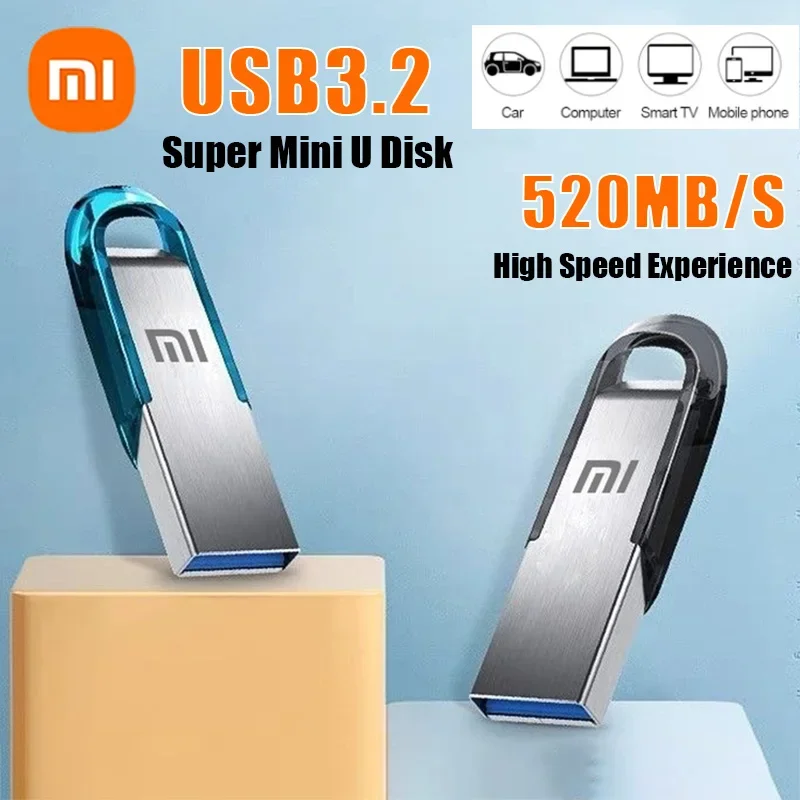 

Xiaomi 3.0 USB 2TB Metal Flash Drive, 1TB and 512GB USB High Speed ​​Unit, 256GB for Computer Storage, Memory or Disk Devices