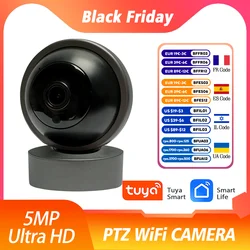 Tuya Smart Life Camera  5MP Wifi Monitoring Via Infrared Mobile Phone Night Vision 360°Tracking  PTZ Surveillance Camera