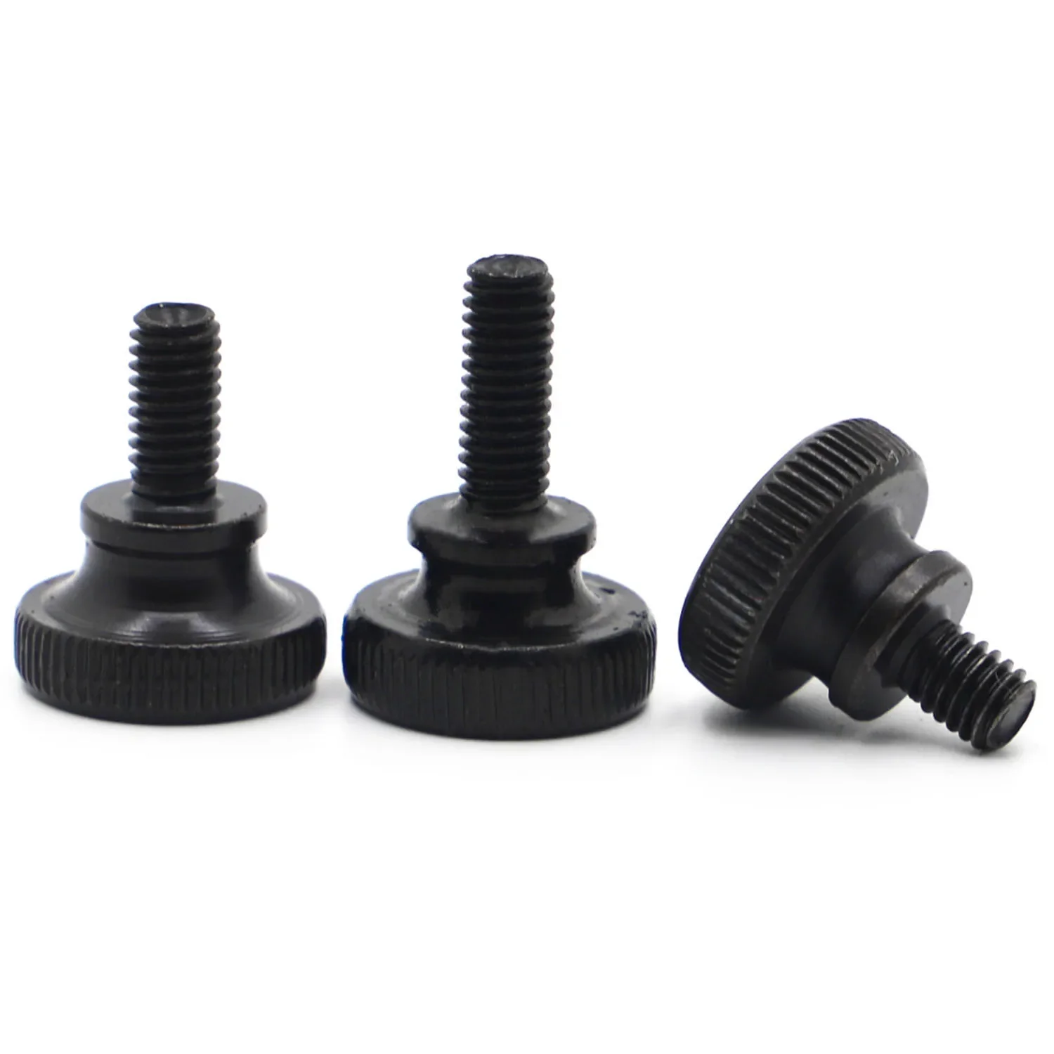 M3 M4 M5 M6 M8 M10 GB834 Black Steel Knurl High Step Head Hand Tighten Thumb Screw Curtain Wall Glass Lock Thumbscrew Adjust