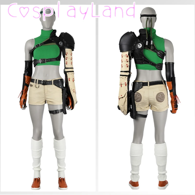 Travestimento Yuffie Kisaragi Costume Cosplay femminile FF 7 Yuffie vestito da gioco completo Set costumi per feste di carnevale di Halloween