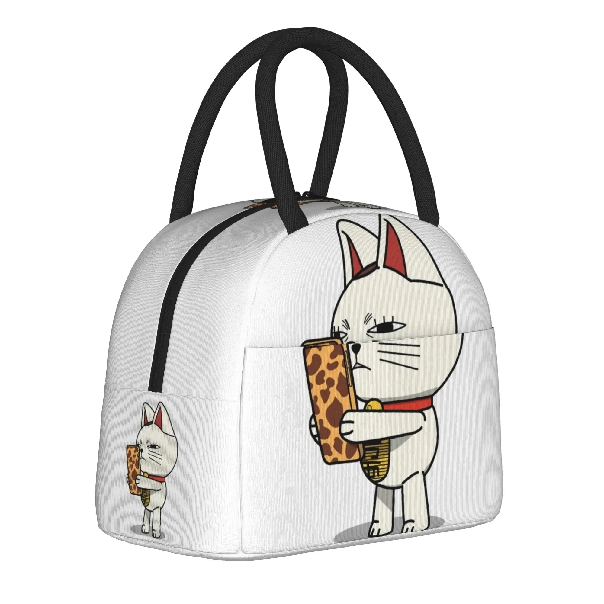 Anime Dandadan Turbo Granny On Phone Insulated Lunch Bag Thermal Bag Lunch Container Leakproof Tote Lunch Box Food Storage Bags