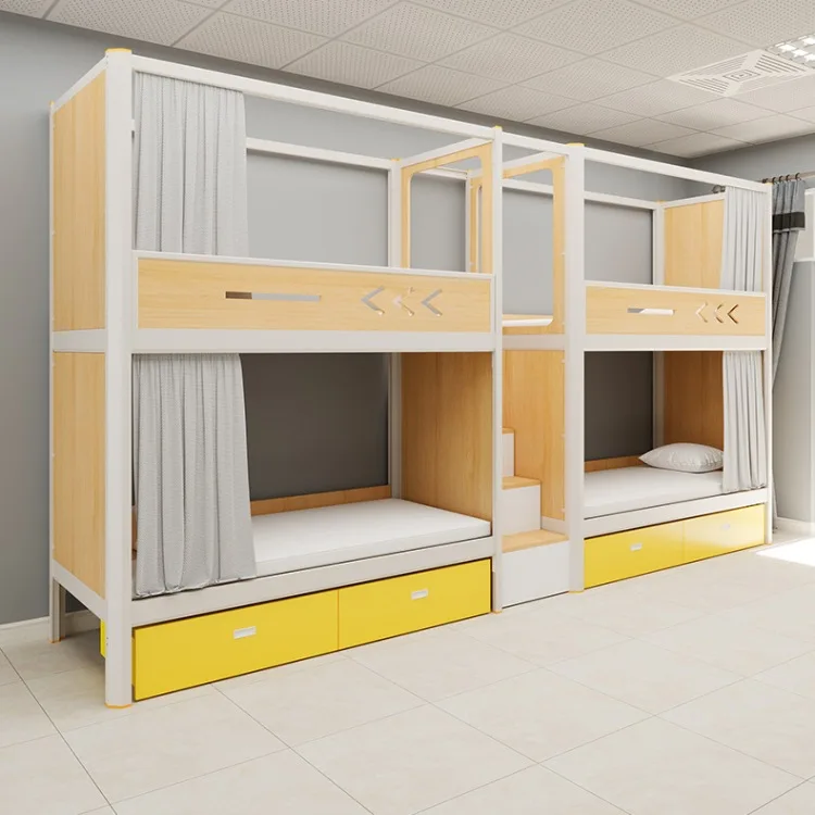 Professional Supply Modern Four-Person Durable Space Capsule Design Metal Dormitory Bed for School Hotel & Apartment Bedrooms