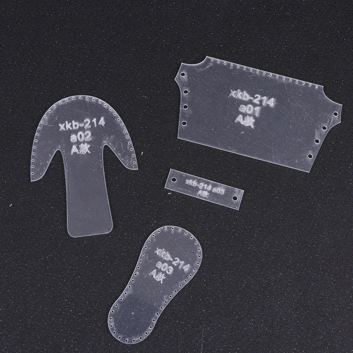 1Set Acrylic DIY Boots Pendants Template High Stress Resistance Optical Clarity Pattern Stencil for Jewelry Craft