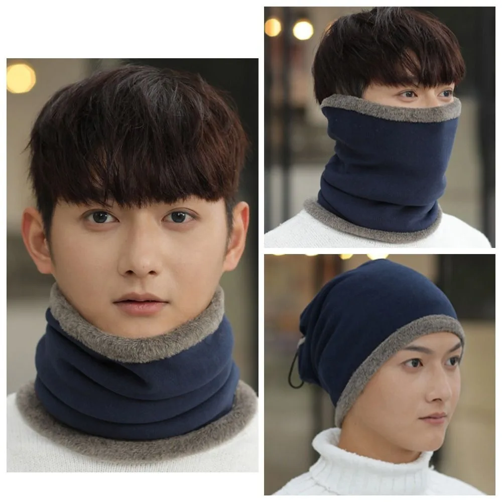 وشاح شتوي أنيق مقاوم للرياح يحافظ على الدفء قناع دافئ للدراجات النارية مقاوم للبرد سميك مع قناع وجه لركوب الدراجات برباط للرجال والنساء