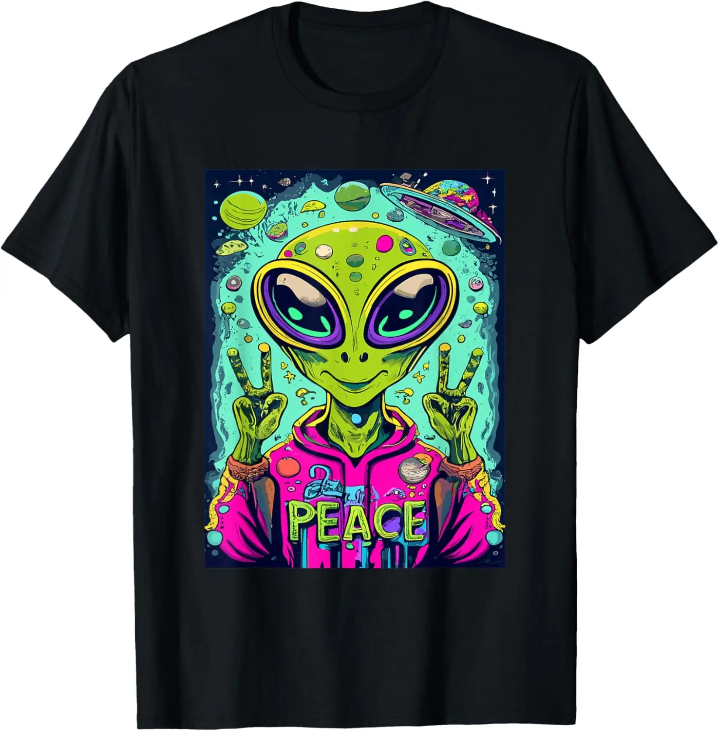 

Retro Alien Lover Shirt UFO Shirt Abduction Team Alien T-Shirt Men's and women's T-shirts