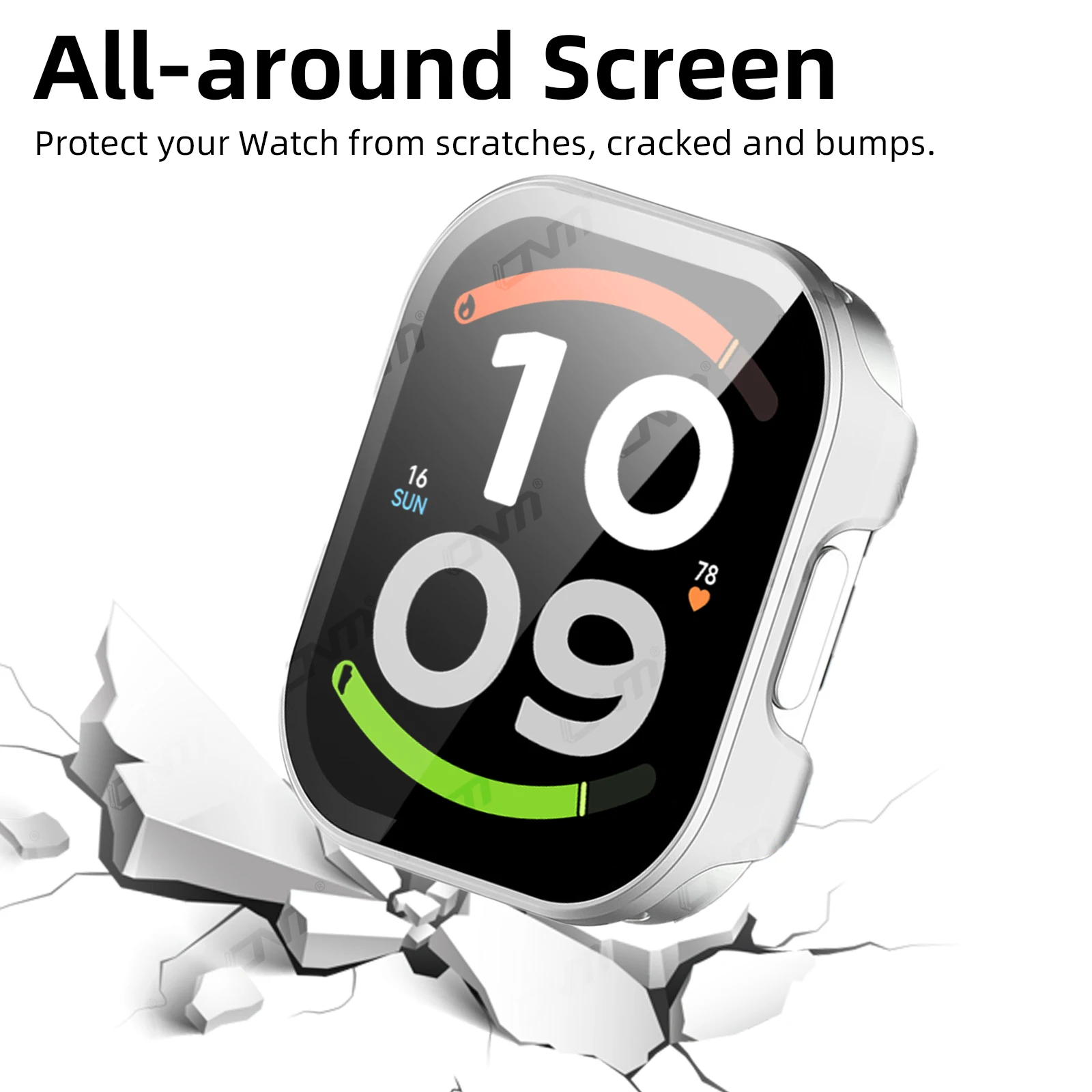 Hülle für Redmi Watch 6 Active, gehärtetes Glas Displayschutzfolie & harter PC-Schutzrahmen für Watch 6 Active Zubehör. – Detail 5