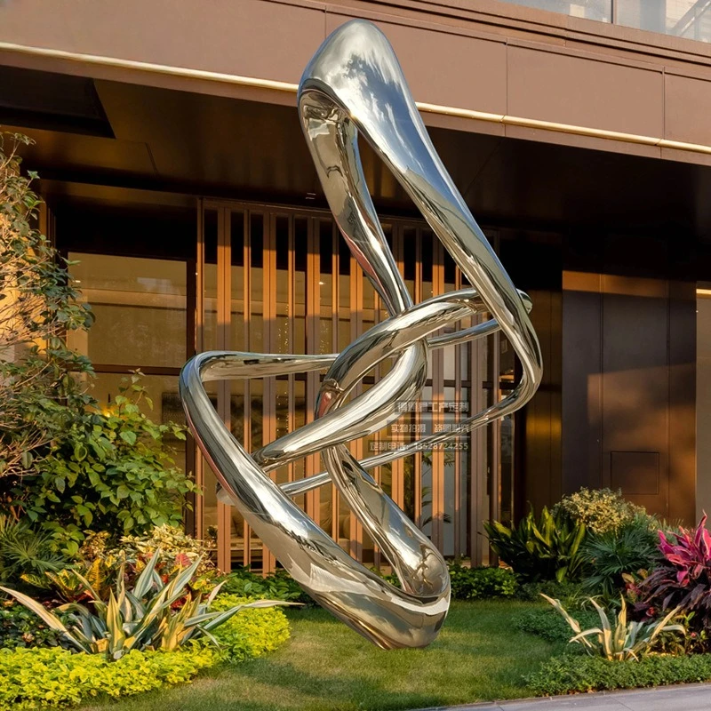 Chinese sales office lobby front desk soft decoration ornament FRP abstract interior trend sculpture hotel clubhouse ornament