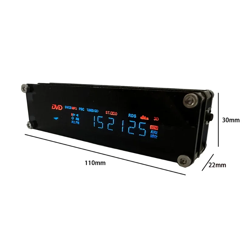 VFD Clock Vacuum Screen Fluorescent Clock Luminous Clock Decoration Cyberpunk Desktop Decoration