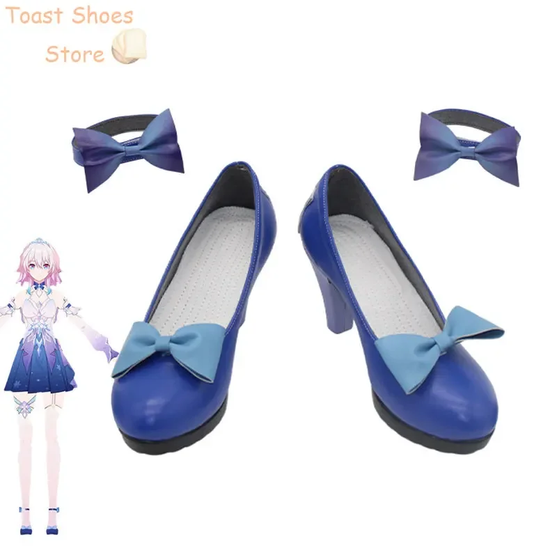 March 7th Cosplay Shoes Game Honkai Star Rail Cosplay Props Halloween Carnival Boots PU Shoes Costume Prop