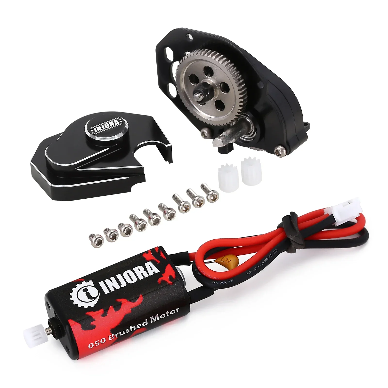 INJORA CNC Aluminium Komplettes Getriebe für 1:24 RC Crawler Car Axial SCX24 Deadbolt C10 JLU Gladiator Bronco Upgrade