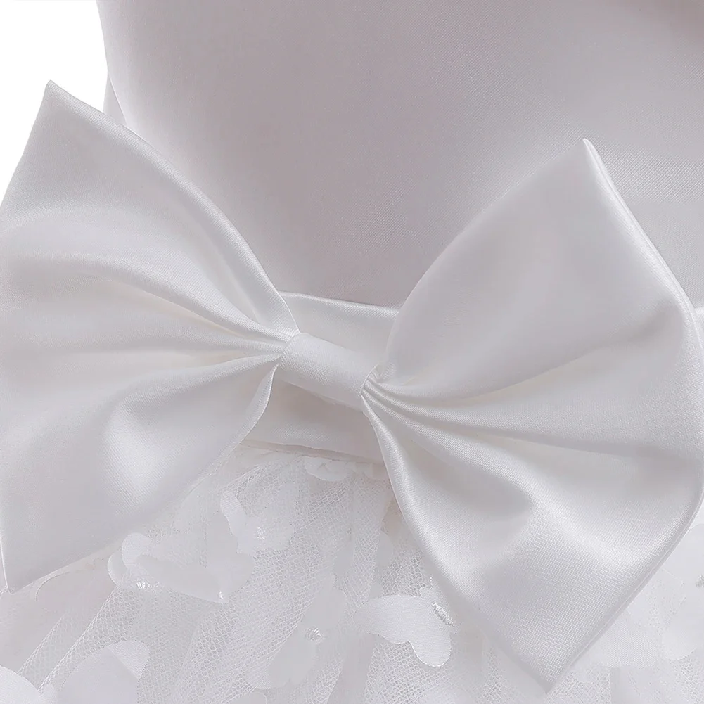 Baby Girls Party Dresses For 1st Birthday Elegant Children Dresses Mesh Butterfly Flower Girl Princess Dress Vestidos Tutu Dress